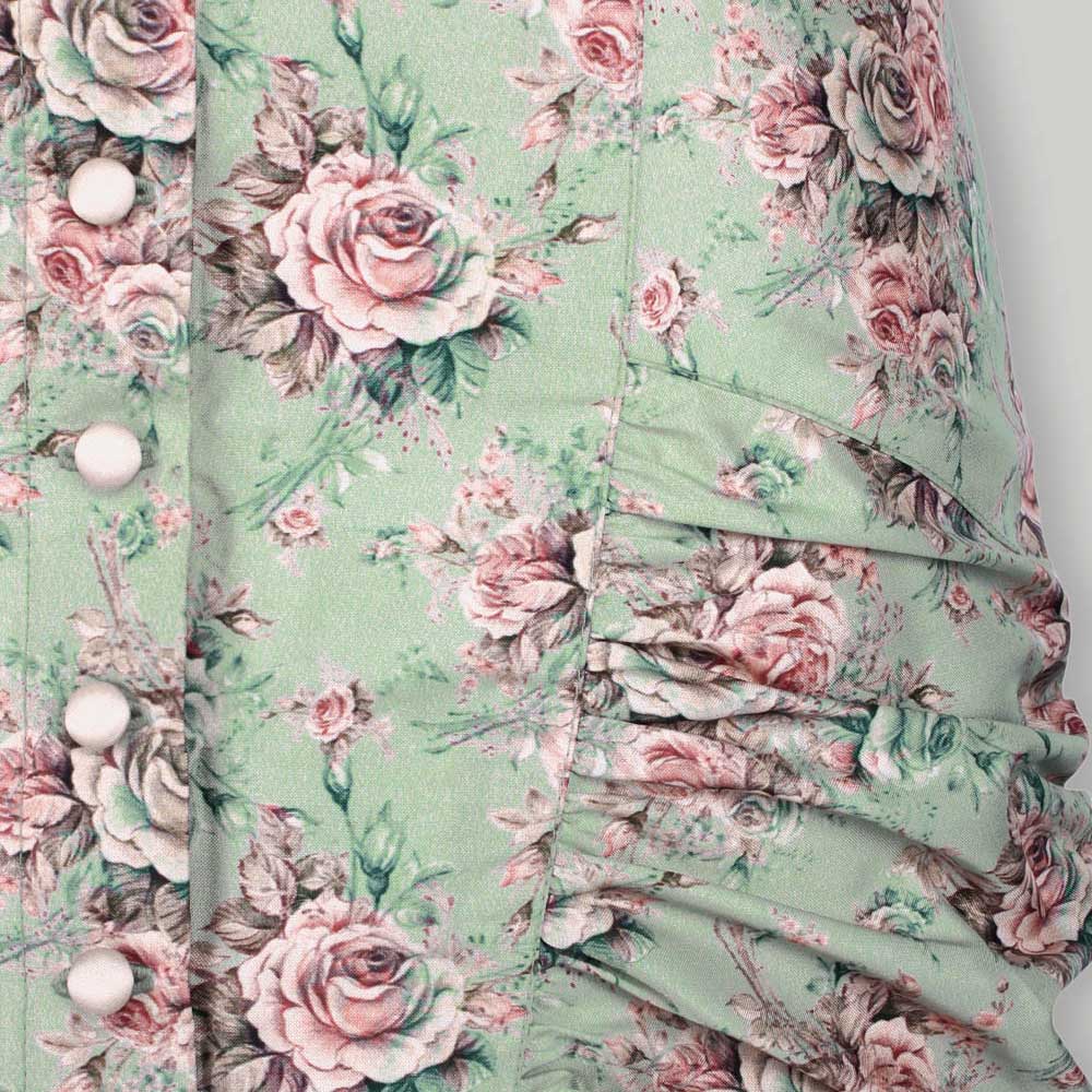 Attitude Corsets - Flower mermaid skirt Jupe - Vert